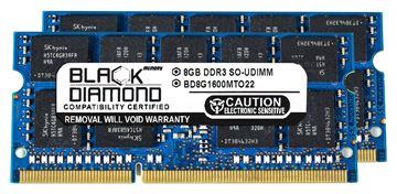 Picture of 16GB Kit (2x8GB) DDR3 1600 (PC3 12800) ECC SODIMM Memory 204-pin (2Rx8)